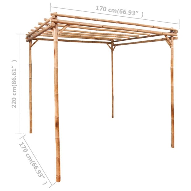 Pergola Bamboo 170 x 170 x 220cm Image 4