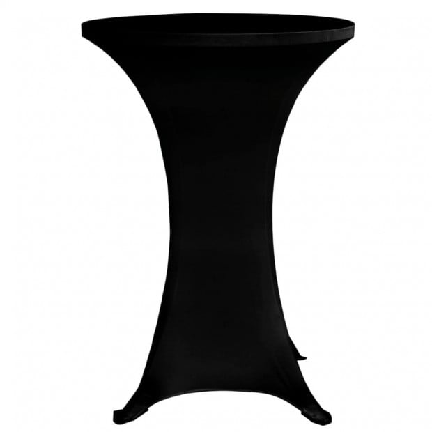 Standing Table Cover 60 Cm Black Stretch 4 Pcs Image 4