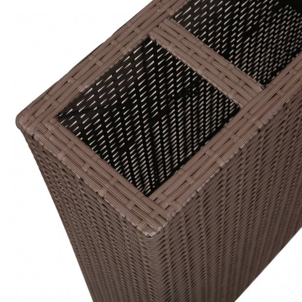 Garden Planter With 4 Pots 2 Pcs Poly Rattan Brown Image 6