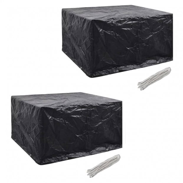 Garden Furniture Covers 2 Pcs 6 Person 8 Eyelets 172x113cm