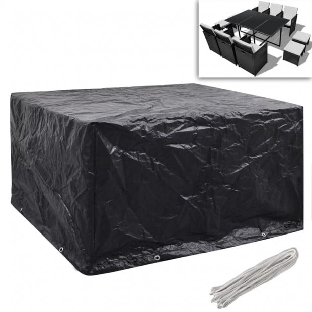 Garden Furniture Covers 2 Pcs 6 Person 8 Eyelets 172x113cm Image 2