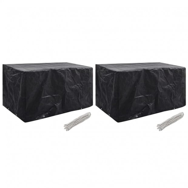 Garden Furniture Covers 2 Pcs 8 Eyelets 180x70x90 Cm