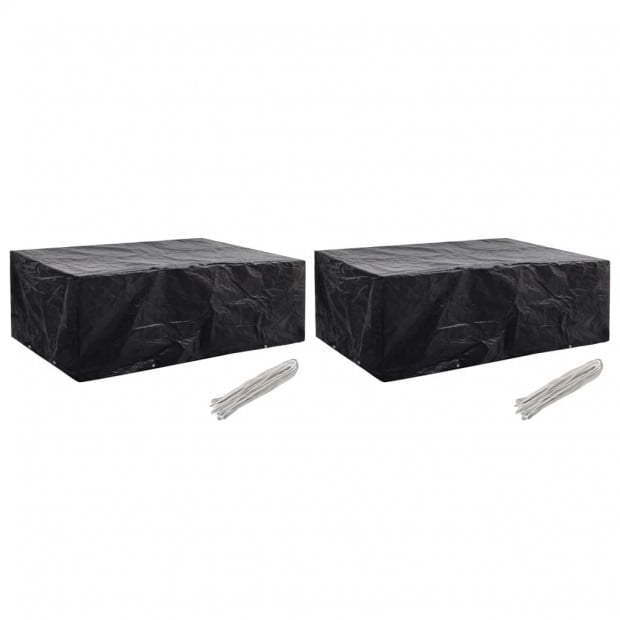 Garden Furniture Covers 2 Pcs 8 Eyelets 242x162x100 Cm