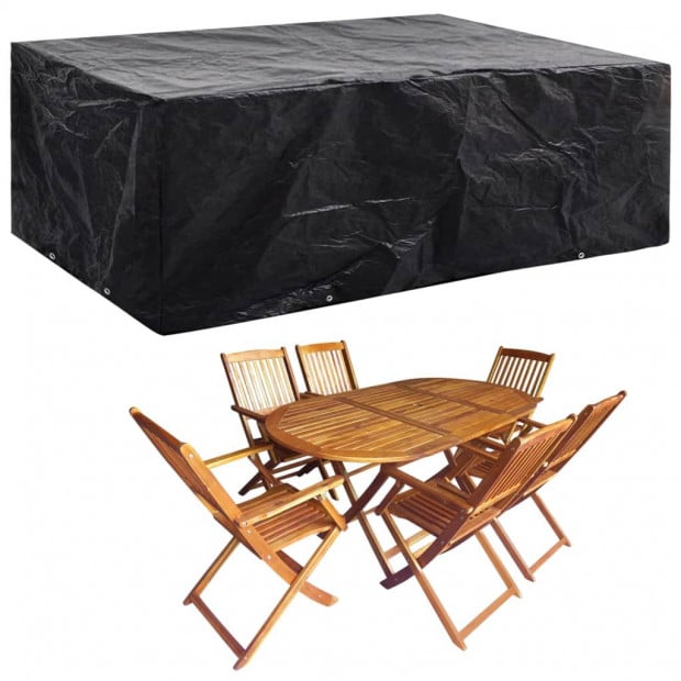 Garden Furniture Covers 2 Pcs 8 Eyelets 242x162x100 Cm Image 2