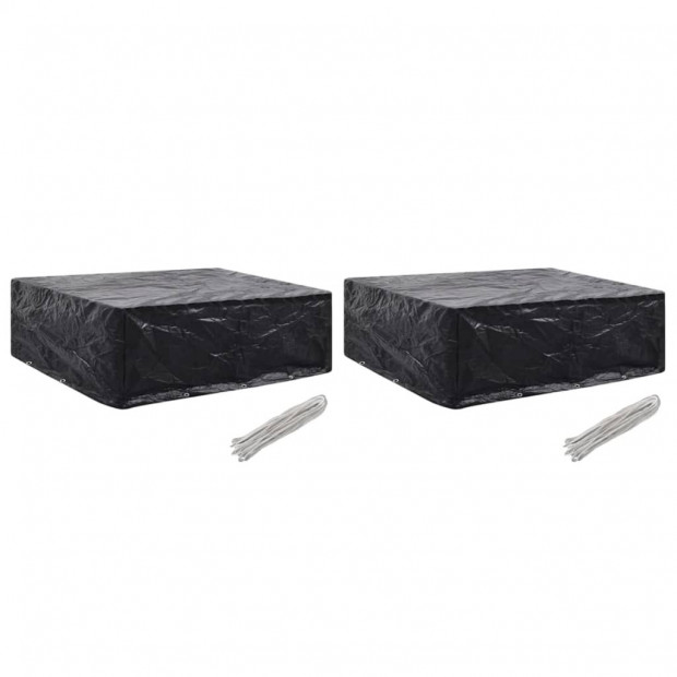 Garden Furniture Covers 2 Pcs 8 Eyelets 250x210x90 Cm