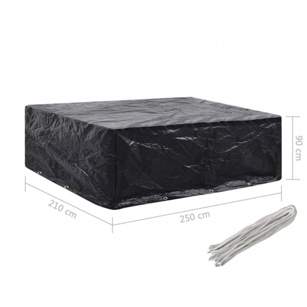 Garden Furniture Covers 2 Pcs 8 Eyelets 250x210x90 Cm Image 7