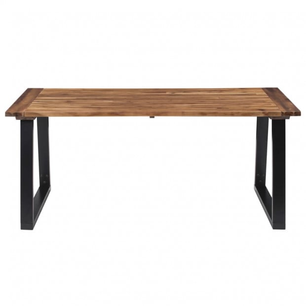Dining Table 180x90 cm Solid Acacia Wood Image 2