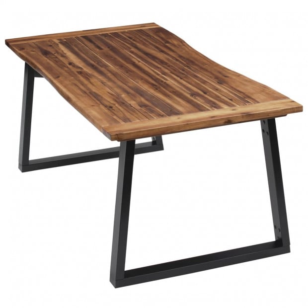 Dining Table 180x90 cm Solid Acacia Wood Image 3