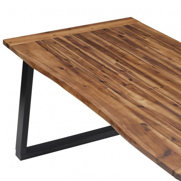 Dining Table 180x90 cm Solid Acacia Wood Image 4