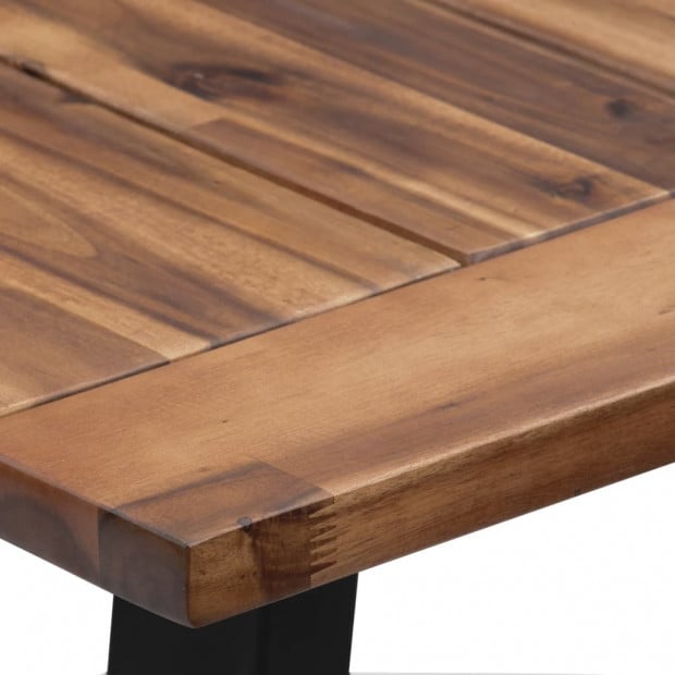 Dining Table 180x90 cm Solid Acacia Wood Image 5