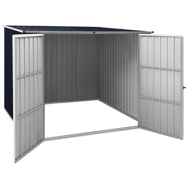 Garden Shed Anthracite 195x198x159 Cm Galvanised Steel Image 3