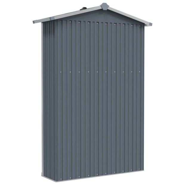 Garden Shed Grey 107.5x46x183 Cm Galvanised Steel Image 6