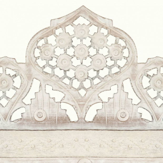 Hand Carved 4-panel Room Divider White 160x165 Cm Solid Mango Wood - Classic Style Image 3