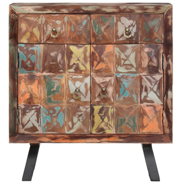 Side 70x35x75 Cm Solid Reclaimed Wood