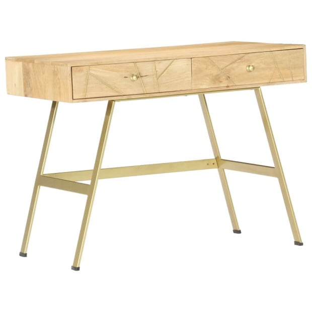Writing Desk With Drawers 100x55x75 Cm Solid Mango Wood Image 7
