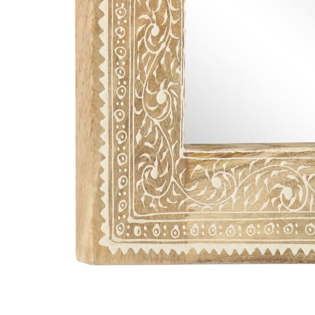 Hand Painted Mirror 40x55 Cm Solid Mango Wood Image 5