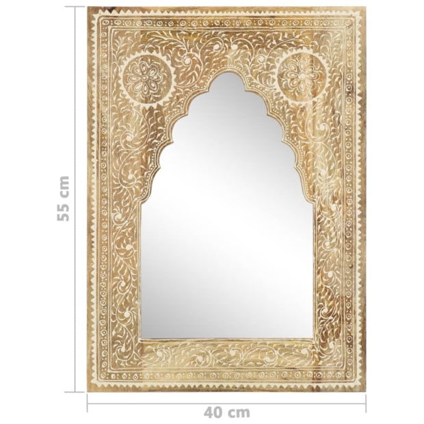 Hand Painted Mirror 40x55 Cm Solid Mango Wood Image 6