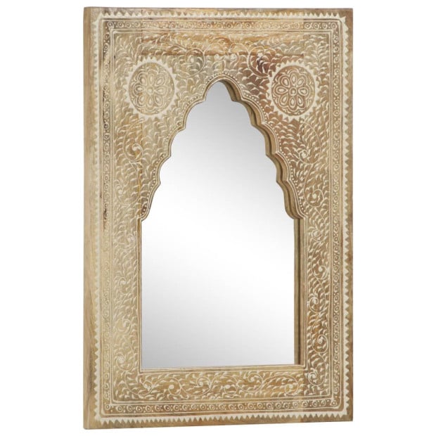 Hand Painted Mirror 40x55 Cm Solid Mango Wood Image 7