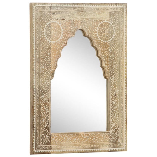Hand Painted Mirror 40x55 Cm Solid Mango Wood Image 8