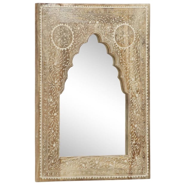 Hand Painted Mirror 40x55 Cm Solid Mango Wood Image 9