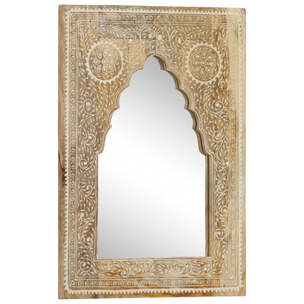Hand Painted Mirror 40x55 Cm Solid Mango Wood Image 10
