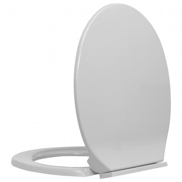 Soft-close Toilet Seat Light Grey Oval Image 3