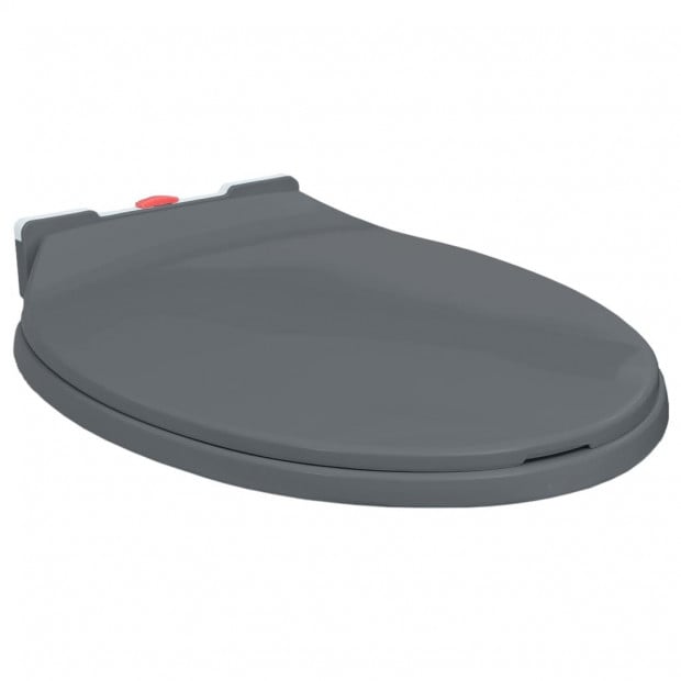 Soft-close Toilet Seat Quick Release Grey Oval
