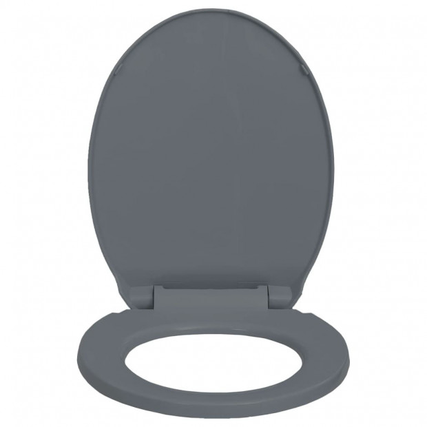 Soft-close Toilet Seat Quick Release Grey Oval Image 4