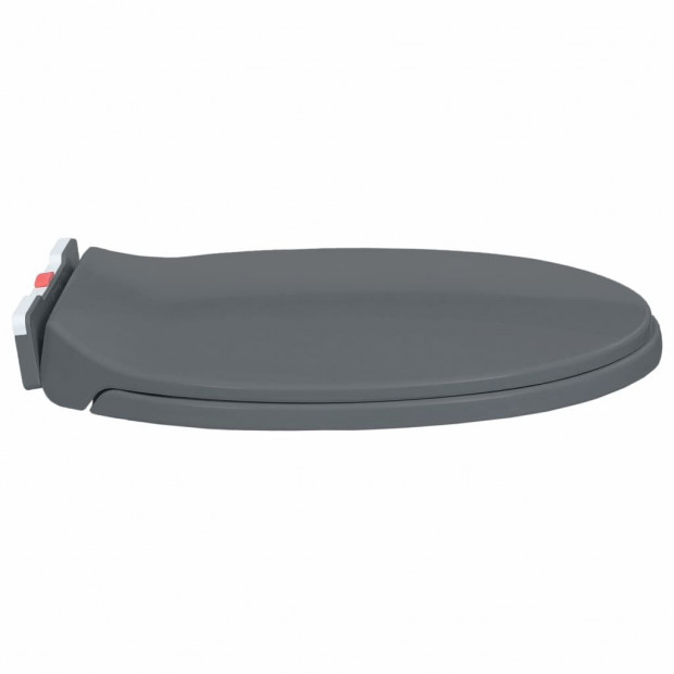 Soft-close Toilet Seat Quick Release Grey Oval Image 5