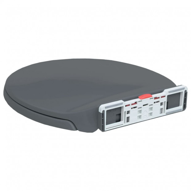 Soft-close Toilet Seat Quick Release Grey Oval Image 6