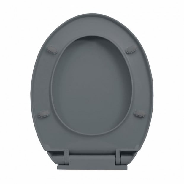 Soft-close Toilet Seat Quick Release Grey Oval Image 7