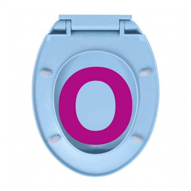 Soft-close Toilet Seat Blue Oval Image 9