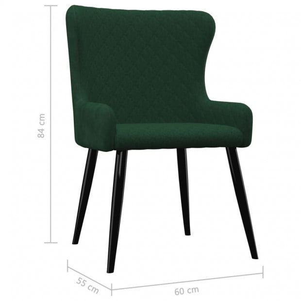 Dining Chairs 6 Pcs Green Velvet Image 7