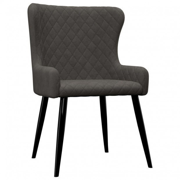 Dining Chairs 6 Pcs Grey Velvet Image 2