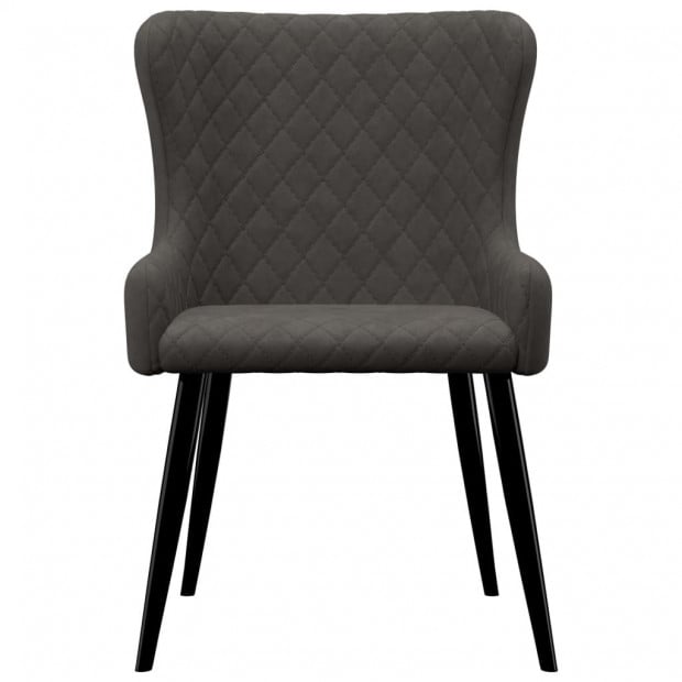 Dining Chairs 6 Pcs Grey Velvet Image 3