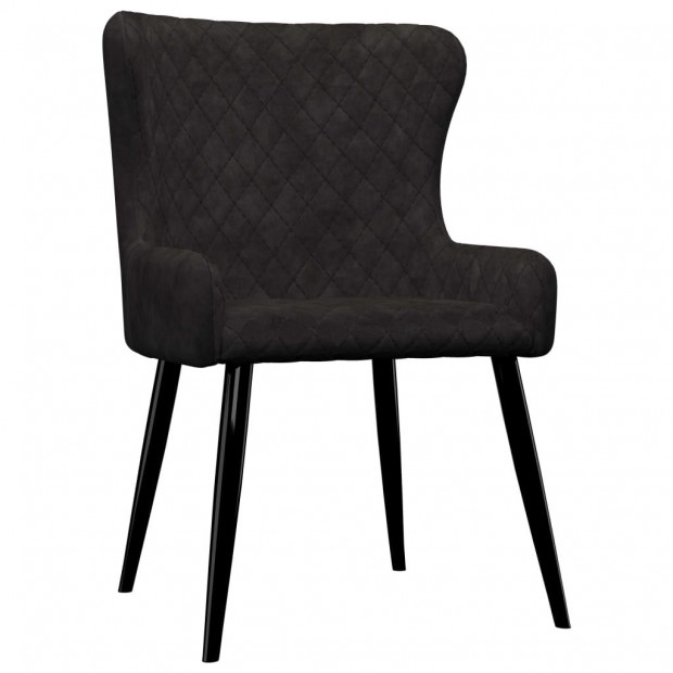 Dining Chairs 4 Pcs Black Velvet Image 2