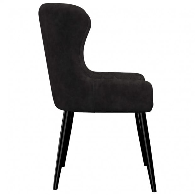 Dining Chairs 4 Pcs Black Velvet Image 4