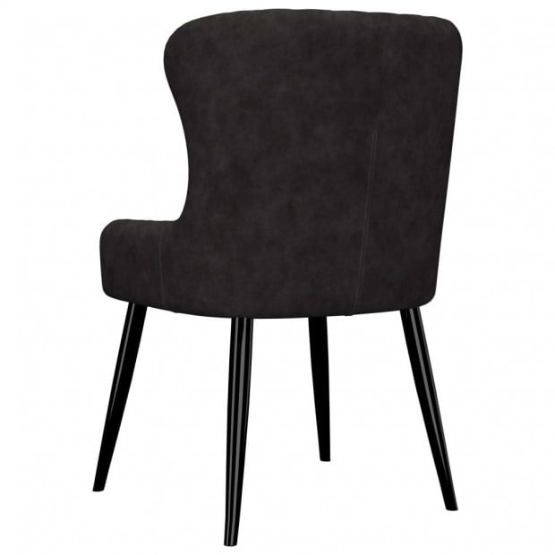 Dining Chairs 4 Pcs Black Velvet Image 5