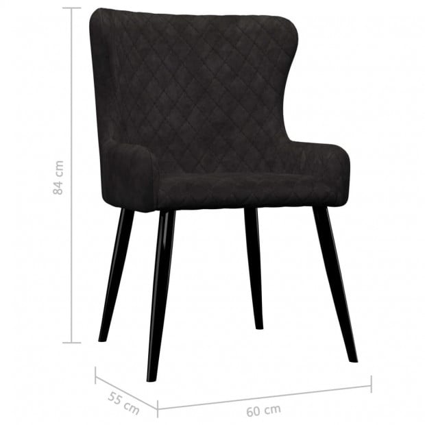 Dining Chairs 4 Pcs Black Velvet Image 7