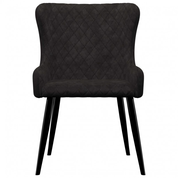 Dining Chairs 6 Pcs Black Velvet Image 3