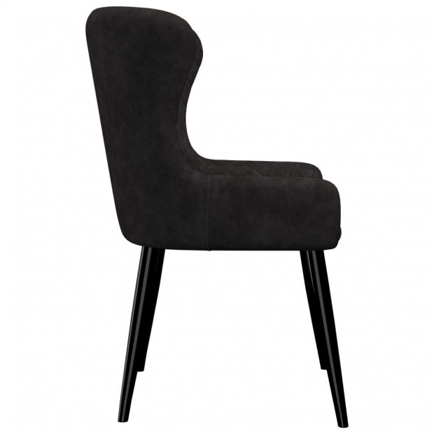 Dining Chairs 6 Pcs Black Velvet Image 4