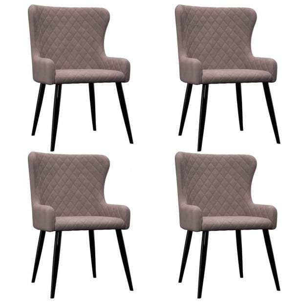 Dining Chairs 4 Pcs Pink Velvet