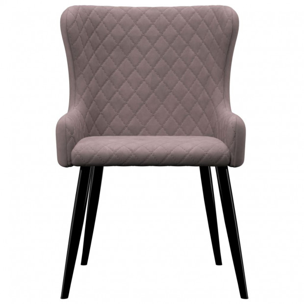 Dining Chairs 4 Pcs Pink Velvet Image 3