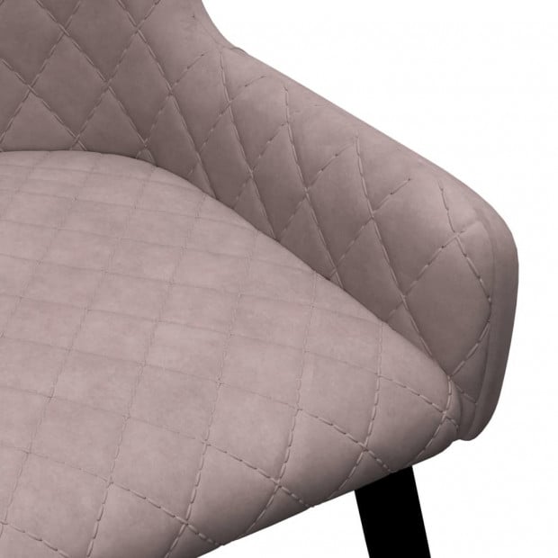 Dining Chairs 4 Pcs Pink Velvet Image 6