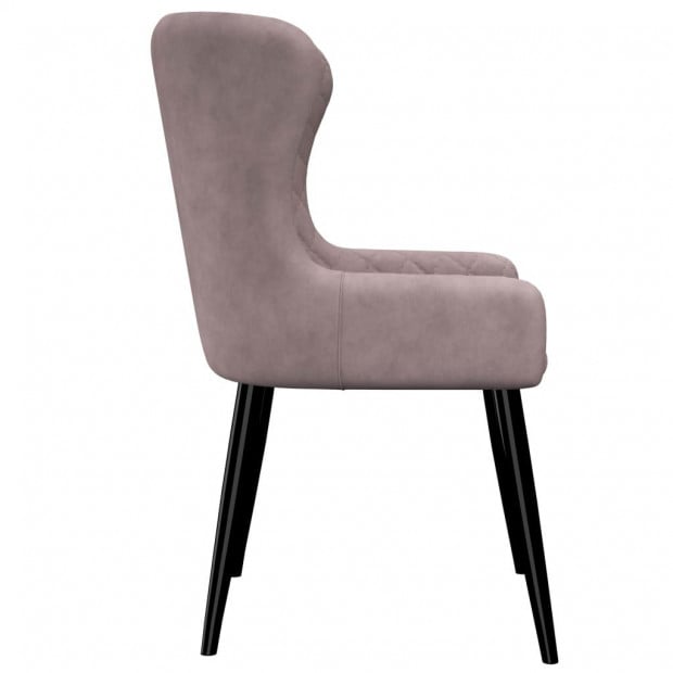 Dining Chairs 6 Pcs Pink Velvet Image 4