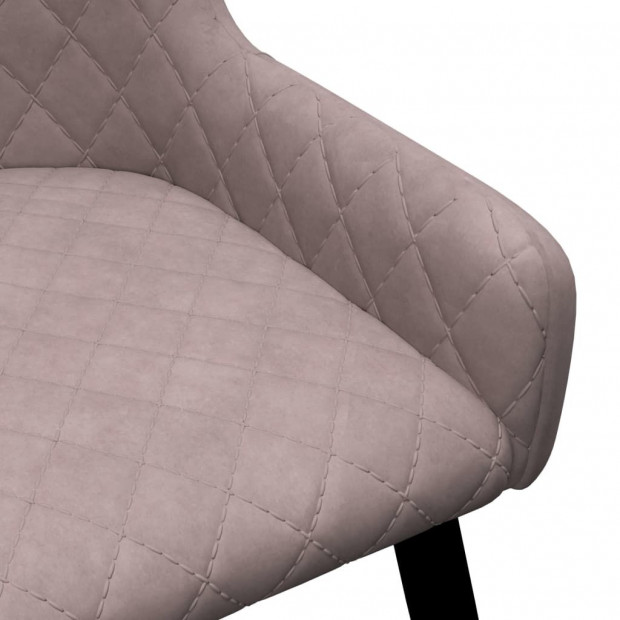 Dining Chairs 6 Pcs Pink Velvet Image 6