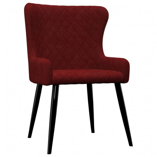 Dining Chairs 6 Pcs Red Velvet Image 2