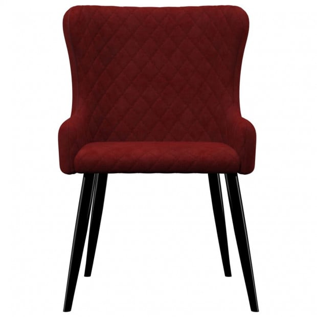 Dining Chairs 6 Pcs Red Velvet Image 3
