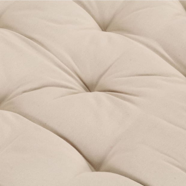 Pallet Floor Cushion Cotton 120x40x7 Cm Beige Image 6