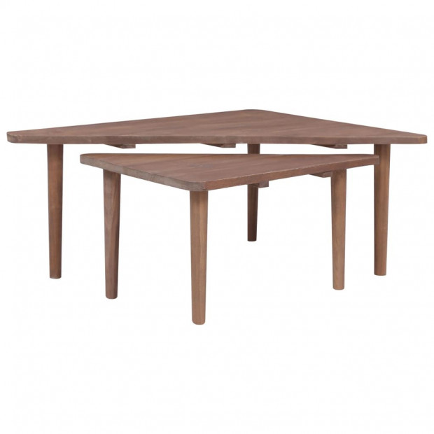 Coffee Tables 2 Pcs Solid Teak Wood